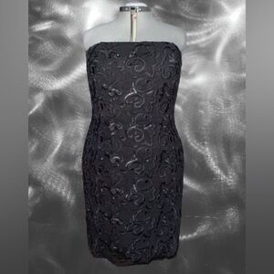 Ann Taylor strapless sequin lace cocktail dress Wmns Sz 18